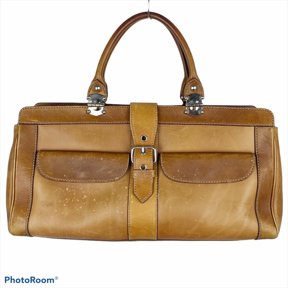 Miu Miu Vintage Leather Large Satchel Italy 16x9x5
